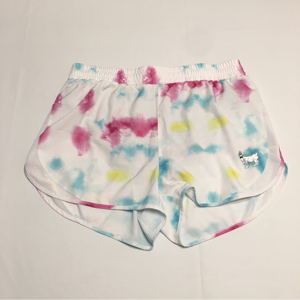 Goat USA Athletic Shorts White Tie Dye Size XL